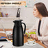 2 Pcs 68oz Thermal Coffee Carafes, Insulated Stainless Steel for Keeping Hot, Includes 2 Brushes