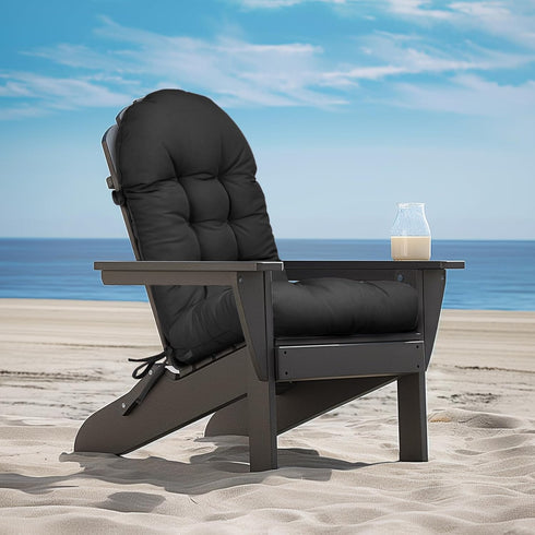 mudilun Outdoor Adirondack Chair Cushion High Weather Resistant Tufted Waterproof Lounge Cushion Anti-Slip Thickened