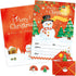 WERNNSAI 24 Pack Christmas Party Invitations Kit, Snowman Invitation Cards with Envelopes and Stickers
