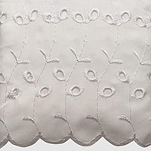 FRESH IDEAS Eyelet Ruffled Pillow Sham Euro, Ivory