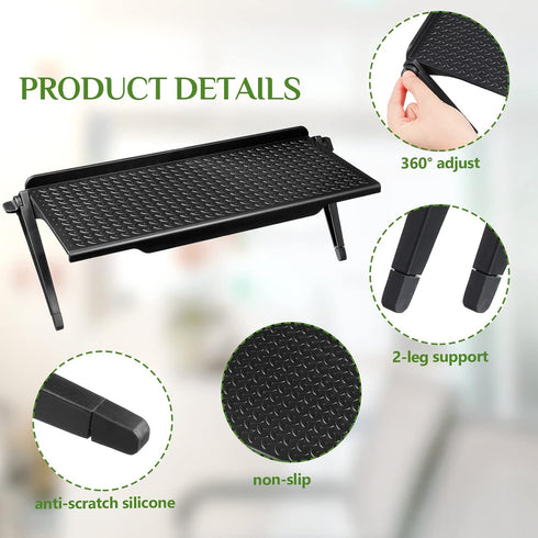 6 Router(11.8 4.5 inch) Hoteam Pieces TV Top Screen Shelf Adjustable Monitor Top Shelf Plastic TV Video Game Storage
