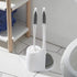 6.75 7 19.5 Clorox Toilet Plunger and Bowl Brush Combo with Caddy, x x in, White/Gray
