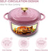 Miereirl 4.5 Quart Enameled Dutch Oven Pot with Lid, Cast Iron Dutch Oven with Dual Handles for Bread Baking, Cooking