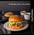 Hamburger Bun Pan, 5 Inch Non-Stick Carbon Steel Mold, 4 Cup Big Baking Pan for Homemade Buns