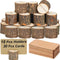 18Pcs Premium Wood Place Card Holders and 30Pcs Kraft Table Place Cards for Rustic Wedding Party
