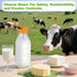 CARBLIN 32 Oz 2 Pack 2 1 Glass Milk Bottles, Scale Mark Drinking Jug with Nut Milk Bags& Airtight Screw Lid & Silicone