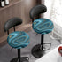 gearider 4 Bar Stool Chair Cover, Blue Marble Pattern Super Comfy & Washable Round Stool Bench Cushion Slipcover