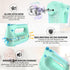 Electric Hand Mixer with Stainless Steel Whisk, Dough Hook, Storage Bag, Handheld Mixer for Baking, Turbo Boost, Green