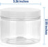 Healthy Packers 8 oz Slime Containers (12 Pack) - Clear Plastic Food Storage Jars with Water-tight Lids and Labels