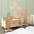 Bright Creations Wooden Crosses for Crafts, 12-Pack, Light Brown Unfinished Wood for Baptism Favors