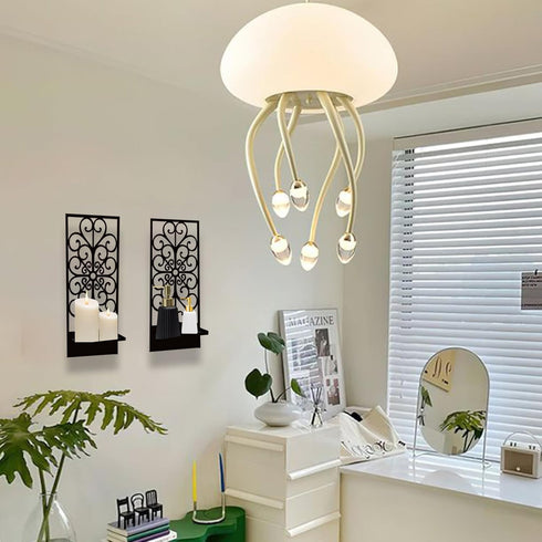 Birminwind Black Metal Wall Candle Holder: Wall Plant Holder Candle Sconces for Bathroom - Minimalist Modern Art Dcor