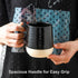 Set 4, 15 HASENSE Coffee Mugs of Ounce Ceramic Coffee Cups with Handles, Porcelain Large Latte Mug for Coffee