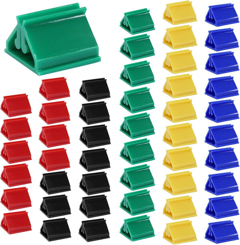 Litoexpe 50 Pcs Multi-Color Game Card Holder Stand, Acrylic Card Stand Plastic