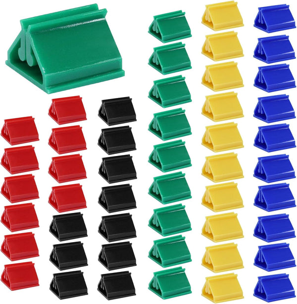 Litoexpe 50 Pcs Multi-Color Game Card Holder Stand, Acrylic Card Stand Plastic