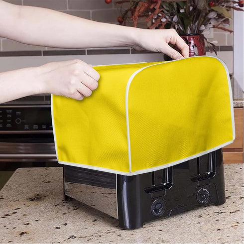 Yellow Toaster Dust Cover Mini Kitchen Appliance Protector 4 Slice Toaster Cover Bread Maker Dustproof Cover Home Decor Gifts