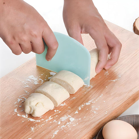 5-Pack Dough Scraper Bowl | Food-safe Plastic Dough Cutter, Flexible Bench Multipurpose Food Scrappers for Bread Dough,