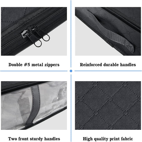 StorageRight 3-Pack Foldable Storage Bins for Clothes, Under Bed Containers for Organizing Clothing, Bedroom, and