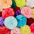 Gavoyeat 18 pcs Paper Pom Poms Color Tissue Flowers for Birthday Celebration Wedding Party Halloween Christmas