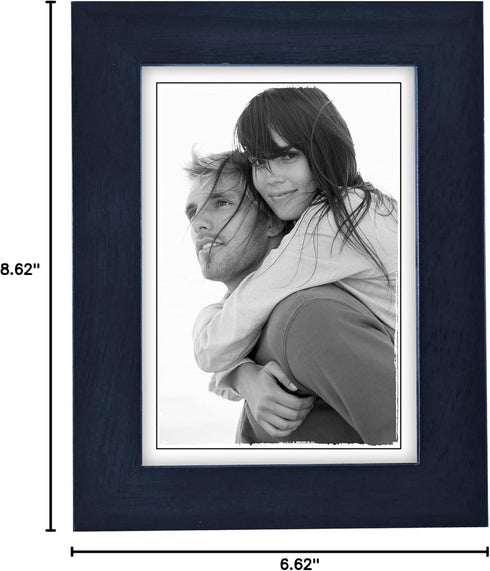 Malden International Designs 672-57 Classic Wood Picture Frame, 5x7, Blue