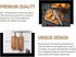 Set 2 Packs Wood Cutting Board with Handle for Kitchen Large and Small Long Acacia Wooden Kitchen Cutting Boards