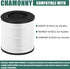 B-D02U Filter Replacement for VEWIOR B-D02U Air Purifier and MOO-KA B-D02L, 3-in-1 H13 True HEPA Filter