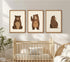 Lwoztra 12x16 Inch Set 3 Nursery Wall Art Baby Canvas Pictures Bear Wall Decor Boys Room Prints Kids Poster Cute Animal