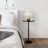 Vrisa Drink Table for Small Spaces Round Pedestal Small Modern Martini End Table Accent Side Table for Living Room