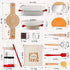 9" 10" 37oz Sourdough Starter Kit with Round & Oval Banneton Proofing Basket and Starter Jar - Beginner-Friendly