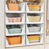 SNSLXH 5 Pack Stackable Closet Storage Basket, Multifunctional & Foldable Closet Organizer