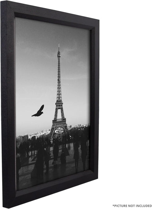 Craig Frames 7171610BK 8.5 x 11-Inch Picture/Poster Frame, Solid Black, Wood Grain Finish