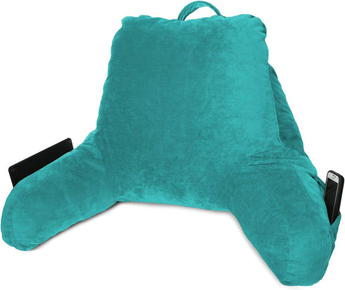 Clara Clark Reading Pillow with Shredded Memory Foam for Sitting Up in Bed and Couch, Back and Arms Adjustable Support