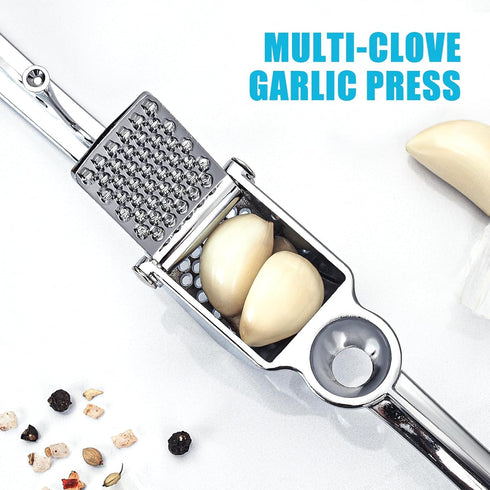 COKORA Garlic Press, Premium Kitchen Metal Garlic Crusher Masher Tool, Rust Proof & Dishwasher Safe, Heavy Duty