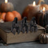 2.95" Set 3,Gothic Mini Reading Statue Bookshelf Figure of Grim Reaper Statue,Mystery Reading Figurines Sitting