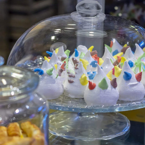 Plastic Cake Dome Cover Lid for Freshness and Display, 6 Inch Diameter Cake Display Stand