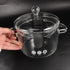 Clear Glass Saucepan with Cover and Handles, 1500ml Simmer Pot for Cooking Pasta, Noodle, Soup, Milk