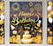Whaline 134Pcs Birthday Window Clings, Gold Yellow Decals for Birthday Party Home School Decorations
