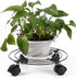 4 10.6 Inches ZOENHOU PCS Metal Plant Caddy with Wheels, Round Metal Rolling Plant Stand Base for Indoor, Outdoor