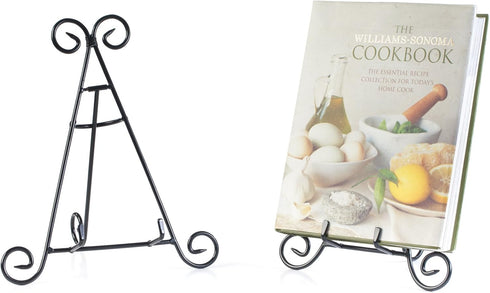 HUJI Sturdy Iron Display Stand Holder for Home Kitchen Decoration Platters, Pictures, Frames and Books. (1, 9")