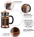 French Press Coffee Maker (34oz 1Quart 5-6Cup), with 4 Filters System, Borosilicate Glass, Cold Brew Coffee Tea Pot