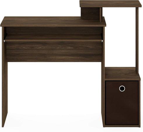 Furinno Econ Multipurpose Home Office Computer Writing Desk - Columbia Walnut/Dark Brown, 15.8"D x 39.4"W x 34.09"H