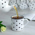 City to Cottage Handmade Extra Large 17.5oz/500ml White and Black Polka Dot Ceramic Mug for Hot Chocolate, Coffee, Tea