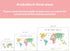 Oh the Places You'll Go Illustrated Kids World Map, 24x17”, Vibrant Educational Wall Decor with Animals