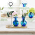 Pozfun 2 Bulb Hand Blown Glass Plant Propagation Stations Plant Terrarium Wooden Stand for Hydroponic Plants Combine