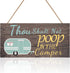 Jetec No Pooping Sign - Thou Shalt Not Poop in The Camper Wood Hanging Decor, 11.8 x 5.9 Inch, Fresh Color