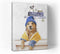 Ooeiiiy Dog Canvas Wall Art - Funny Dog with Hat Picture Poster for Bathroom, Office, Bedroom 12''X16''