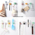 iBetterLife 4Pcs Silicone Toothbrush Holders, Multi-Function Waterproof Self Adhesive Wall Mounted Hooks
