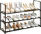 Yegazte 3-Tier Shoe Rack, Stores 12-15 Pairs of Shoes, Stackable & Adjustable, Space