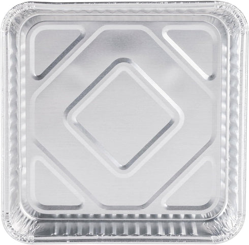 Pack of 20 Extra-Thick Disposable Aluminum Baking Pans, Standard Size 8” x 8” Recyclable Cooking Tins