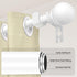 White Curtain Rods for Windows 28 to 48 Inch, 5/8" Diameter Heavy Duty Metal Stainless Steel Adjustable Small Curtain Rod With Bracket(2.3-4 Feet)