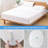 5-21White Queen Waterproof Mattress Protector - Noiseless, Breathable, Machine Washable Fitted Mattress Cover with Deep